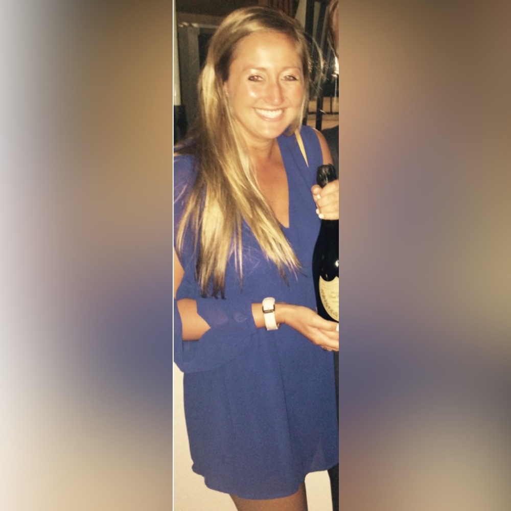 Blue flowy dress